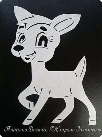 Заяц вытынанка на окно