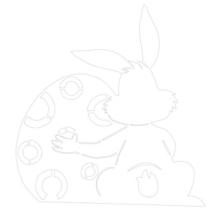 Трафарет зайца