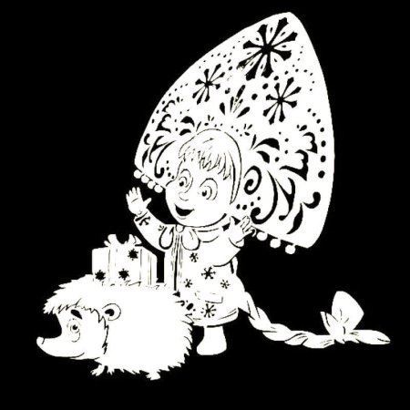 Вытынанки на большие окна новогодние