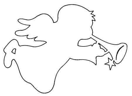 Ангелочки трафарет