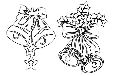 Трафареты на окна колокольчики