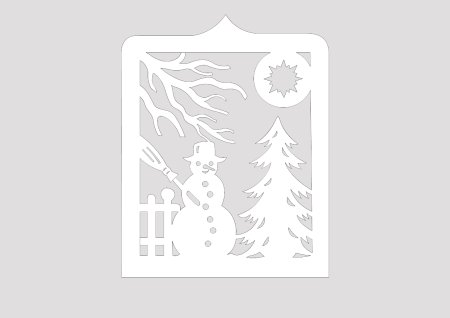 Трафарет на окно новый год