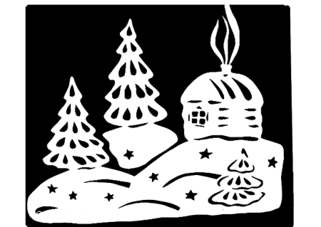 Готовые трафареты на окна