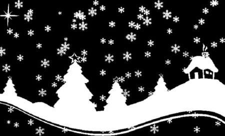 Зимние силуэты на окна