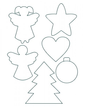 Новогодние игрушки из фетра шаблоны