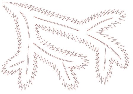 Еловая ветка трафарет