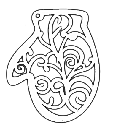 Ажурный трафарет для вырезания