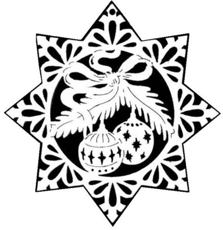 Вытынанки шары и снежинки