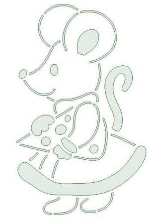 Мышь трафарет для вырезания