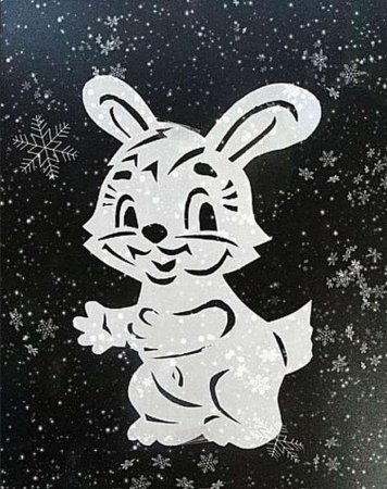 Раскраска олень новогодний
