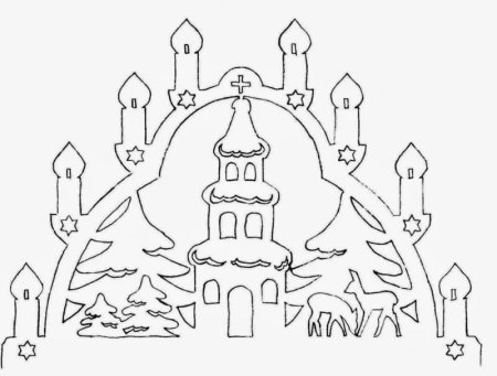Рождественские трафареты на окна