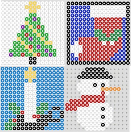 Елочные игрушки из мозаики икеа