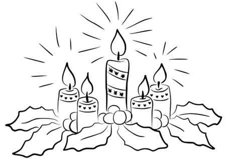 Новогодняя свеча карандашом