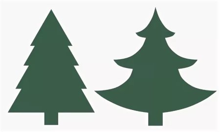 Фигура елки для вырезания