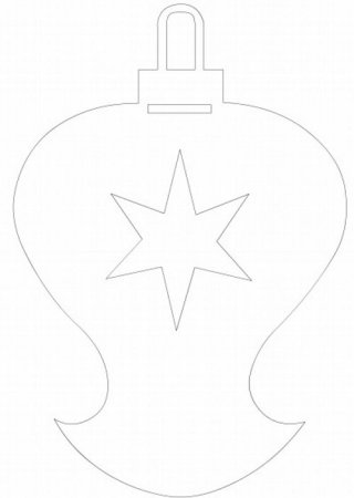 Трафареты новогодних игрушек