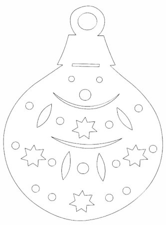 Новогодние шары трафарет