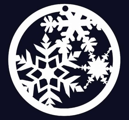 Вытынанки снежинки