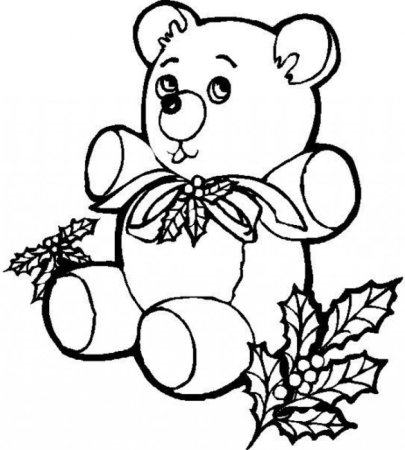 Новогодняя раскраска (мишка)