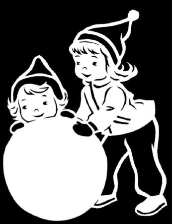 Вытынанки на новый год дети