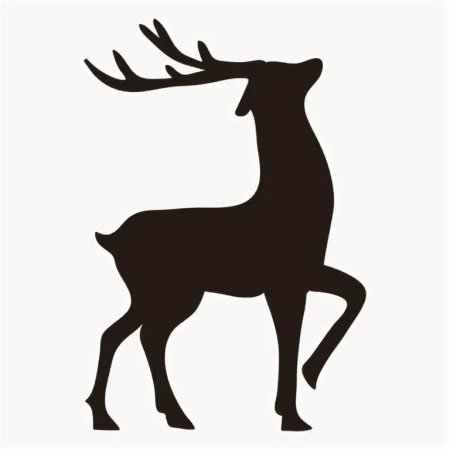 Трафарет оленя для вырезания