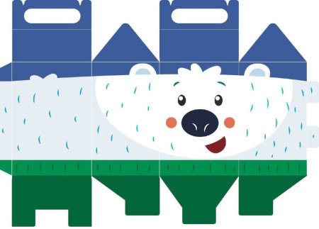 Распечатка коробочки для подарка новогоднего