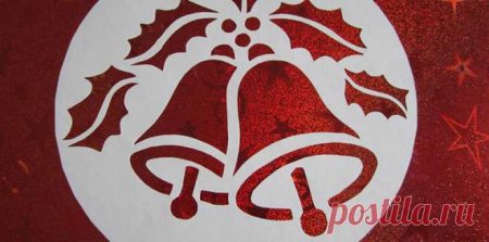 Новогодний трафарет для торта