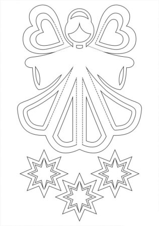 Ангелочки трафареты для вырезания