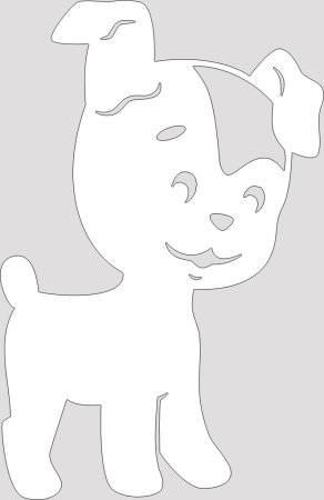 Трафарет Тигренок для вырезания на окно