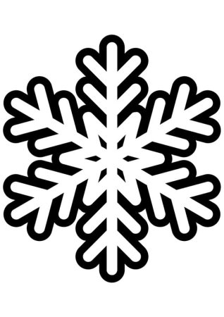 Снежинка раскраска для детей