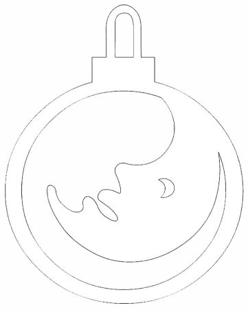 Новогодние шары трафареты на окна