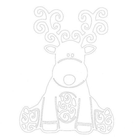 Новогодняя раскраска (мишка)