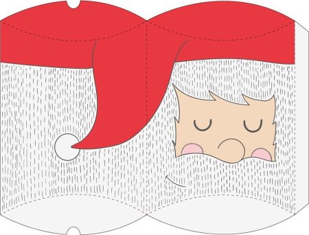 Новогодняя коробка шаблон