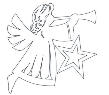 Ангелочки трафареты для вырезания