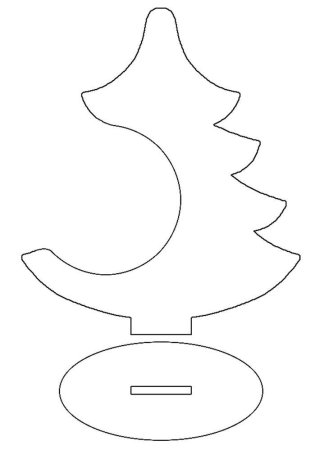 Елочка трафарет