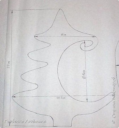 Елка с шариком из картона