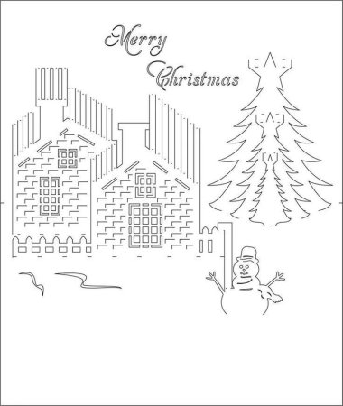 Объемные открытки схемы новогодние