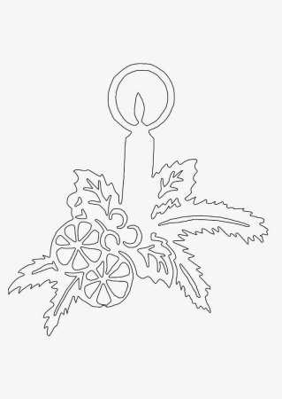 Эскизы новогодних картинок на окна
