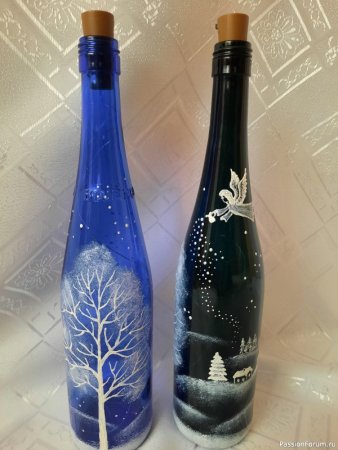 Трафареты для росписи бутылок новогодние (50 фото)