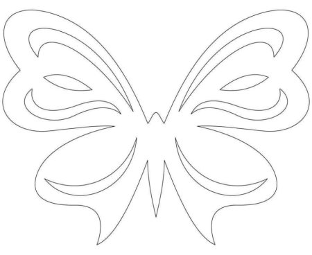 Бабочка шаблон для вырезания