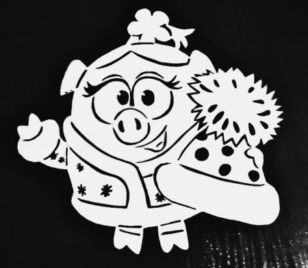 Новогодние Смешарики на окна