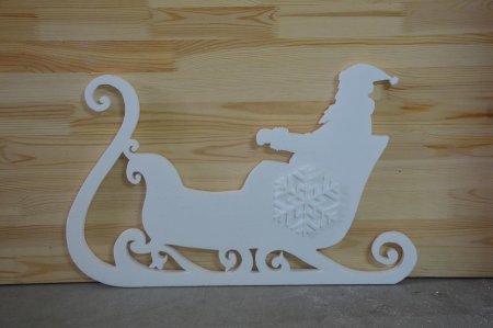 Новогодние сани из пенопласта