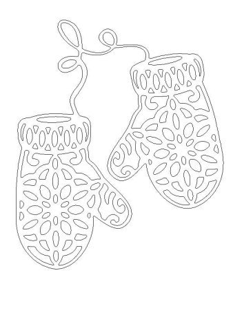 Трафареты рукавички новогодней для вырезания (46 фото)