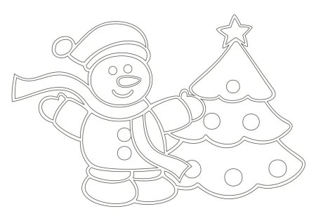 Новогодние украшения на окна трафареты