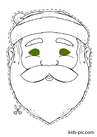 Маска Деда раскраска
