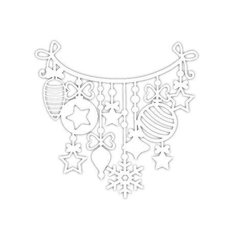 Флажки новогодние трафареты