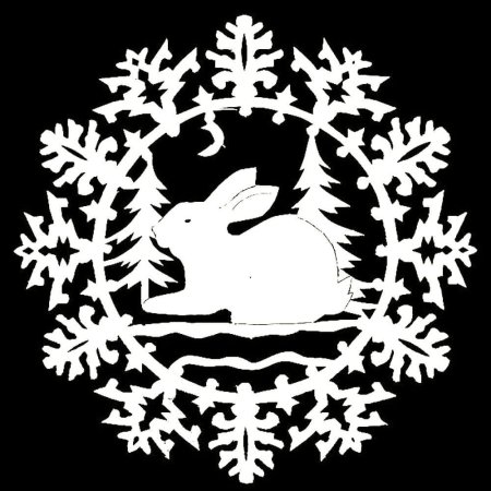 Вытынанки снежинки