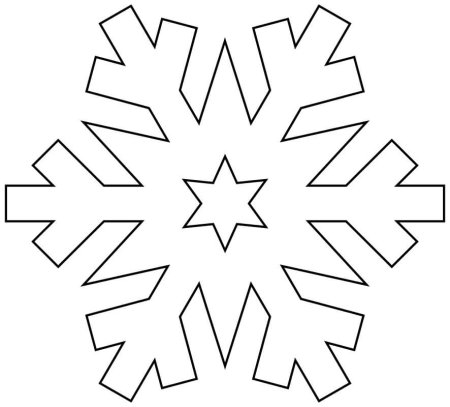 Снежинка раскраска
