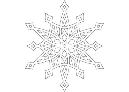 Снежинка раскраска