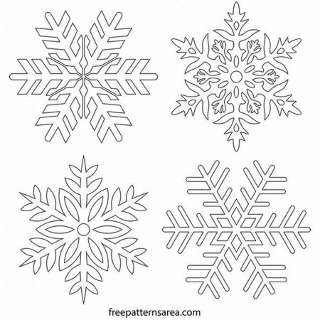 Новогодние снежинки трафареты