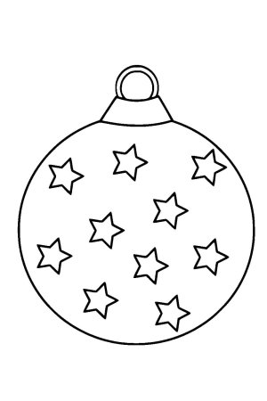 Новогодний шар раскраска